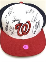 Washington nationals autographed hat