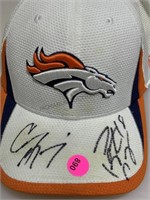 Denver Broncos autographed hat