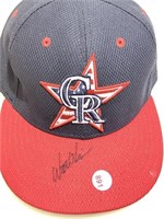 Colorado Rockies autographed hat