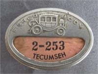 Fisher Body 2-253 Tecumseh. Original. Vintage.