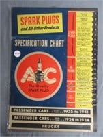 AC Spark Plugs and Other Features. Original.