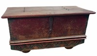 ANTIQUE INDONESIAN TRUNK ON WHEELS