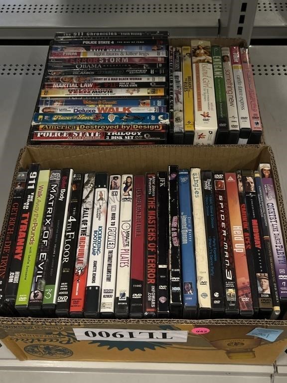 Assorted DVDs.