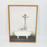 Giraffe in a Bath Art
