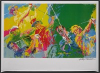 LEROY NEIMAN SIGNED GOLF COLLAGE POSTER