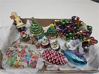 Lot of Christmas Trinket Box, Ornaments +