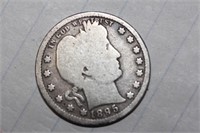 1895 Barber Silver Quarter