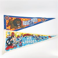 Vintage Pennant Flags Smurfs Circus