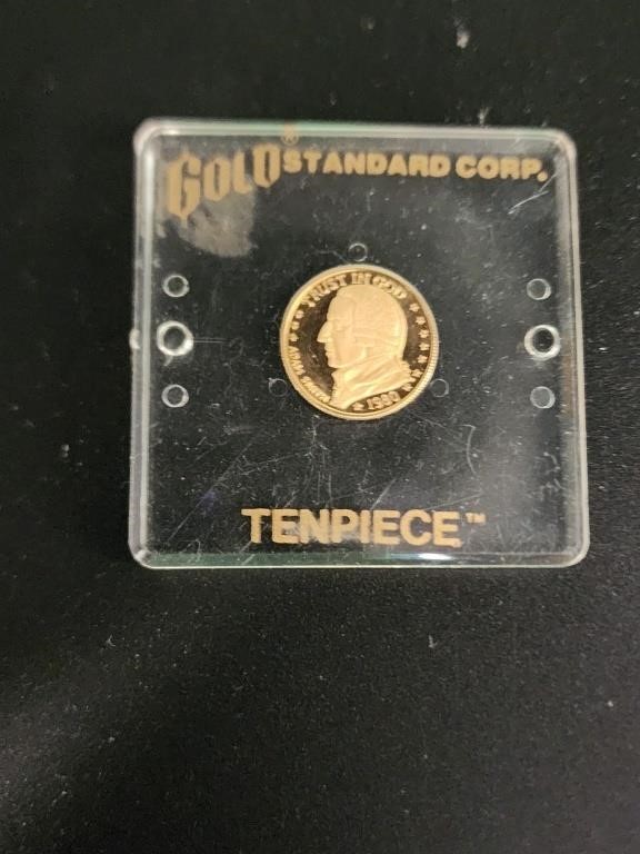 1/10 oz Gold coin 1980 Adam Smith