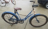 Flying Star Blue Bike with Brown Spring Seat.
