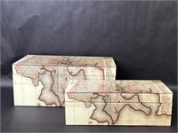 Two Map Design Hard Plastic Display Boxes