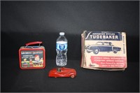 Studebaker car, Schuco car, & Howdy Doody lunchbox