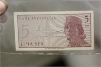 1978 Bank of Indonesia 5 Lima Sen Note