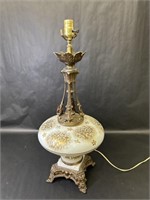 Hollywood Regency Glass Electric Lamp