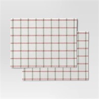 2pc Holiday Plaid Placemat - Threshold