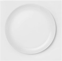 Glass Dinner Plates 10.7 White Set of 6 - Made By