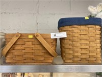 (2) Longaberger Baskets with Cookie Mold