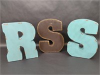 Metal & Wooden Decorative Hanging Letters
