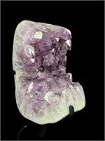 POLISHED AMETHYST GEODE ON STAND