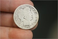 1907-D Barber Silver Quarter
