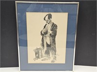 Signed Robert Owen 16" x 20" Clown Picture