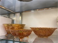 (3) Imperial Carnival Glass Bowls