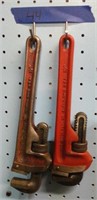 2 PC 10" PIPE WRENCHES