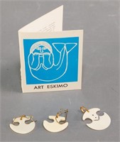 Inuit Pendant and Earrings