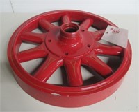 Red Eleven Spoke Wheel. Metal.