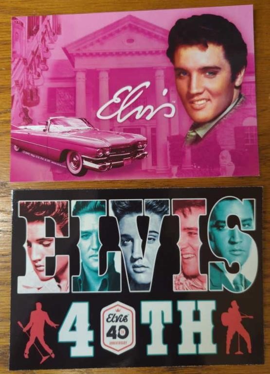 Lot of two Elvis postcards