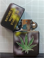 Zippo style lighter marijuana nature's Way of