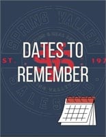 DATES TO REMEMBER