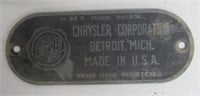 Chrysler Corporation Detroit, Michigan Metal