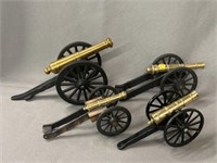 (4) Brass and Cast Metal Cannons