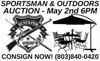 Sportsman Auction May 2nd - Consign Now!