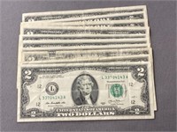 (10) $2.00 Bills