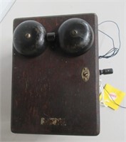 Small Wooden Vintage Phone. Original.