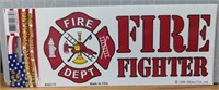 Firefighter bumper sticker USA made