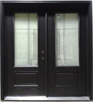 36" Wide Woodgrain Double Door
