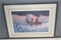 Framed and triple matted Indian picture No. 1397