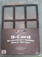 9 card screwdown holder black border