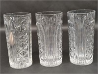 Set of Three Crystal Drinking Glasses