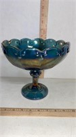 Vintage Indiana Glass Blue Carnival Teardrop