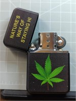 Zippo style lighter marijuana nature's Way of