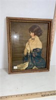 ANTIQUE FRAMED PRINT BY GABRIEL NICOLET- PUZZLED