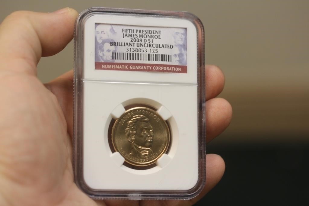 NGC Graded One Dollar Gold Plated Coin