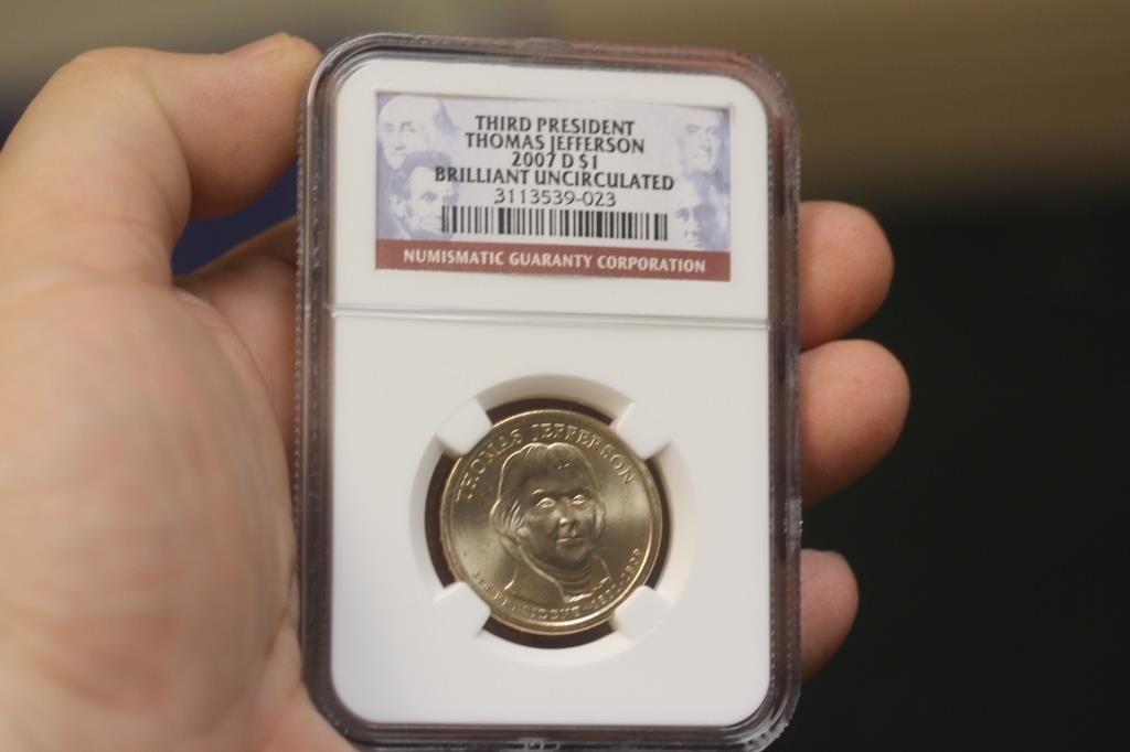 NGC Graded One Dollar Gold Plated Coin