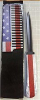 American flag comb knife