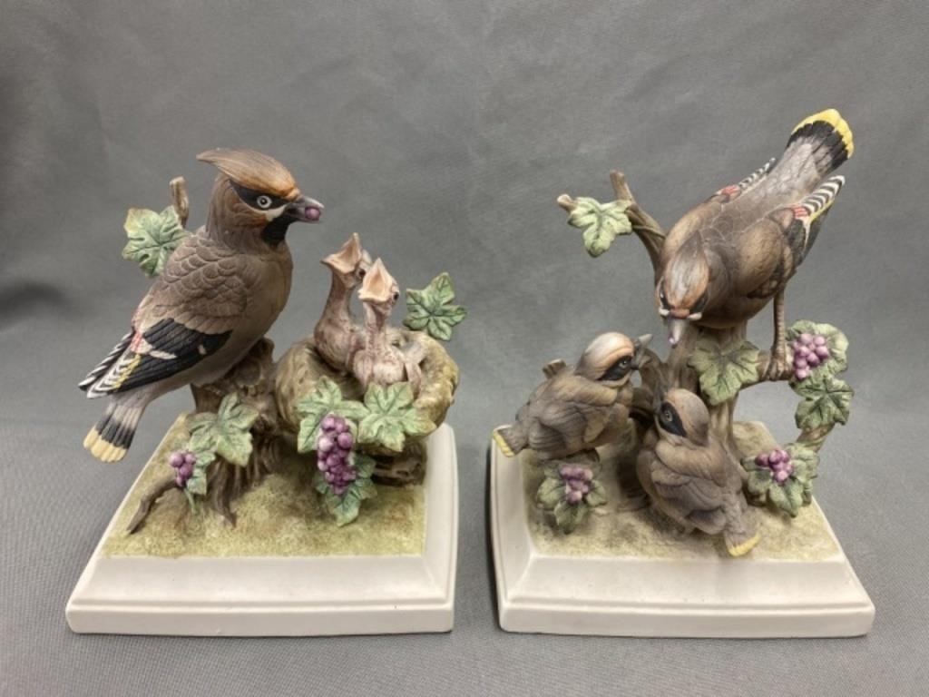 (2) Bohemian Bird Figurines