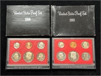 1980 & 1981 US Proof Sets in Boxes